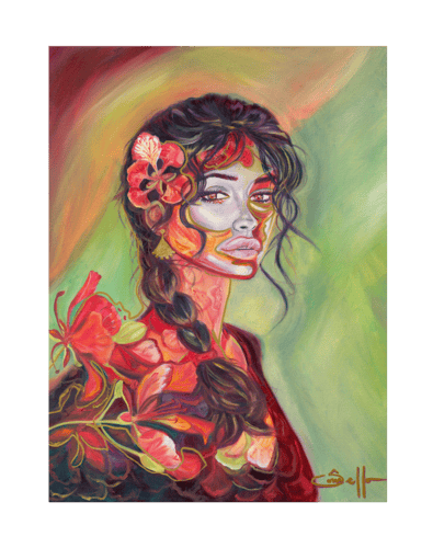 Fiery Grace Canvas Print UnMounted No frame 20076 SharonComello.Art