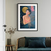 Gaze of Serenity Fine Art Print Large Black frame with Embossed White Border 19928 SharonComello.Art