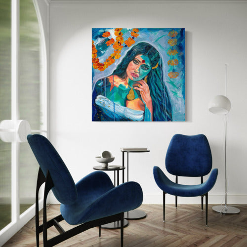 Gilded Serenity Canvas Print Large Mounted Canvas No frame 19737 SharonComello.Art