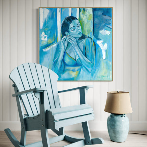 Quiet Preparation Canvas Print Oak Frame 19792 SharonComello.Art