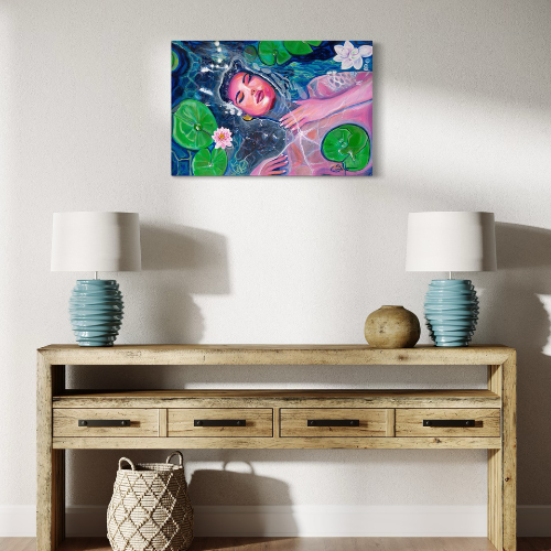 Serenity in Water Mounted Canvas Print No Frame 19735 Sharon Comello Art
