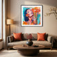 Ecstatic Bloom Fine Art Print Large Black Frame with embossed border 20074 Sharon Comello.Art