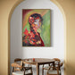 Fiery Grace Canvas Print Mounted Extra Large Oak frame 20076 SharonComello.Art