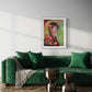 Fiery Grace Fine Art Print with Embossed White Border Medium White Frame 20076 SharonComello.Art