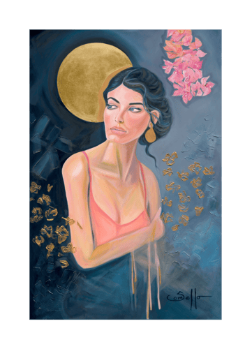 Gaze Of Serenity Fine Art Print With Embossed white Border - NoFrame 19928 SharonComello.Art