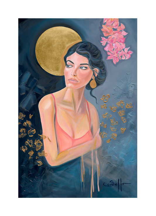 Gaze of Serenity Original Mounted Canvas 19928 SharonComello.Art