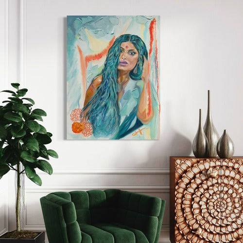 Marigold Exotica Original Mounted Canvas No Frame 19793 Sharon Comello Art