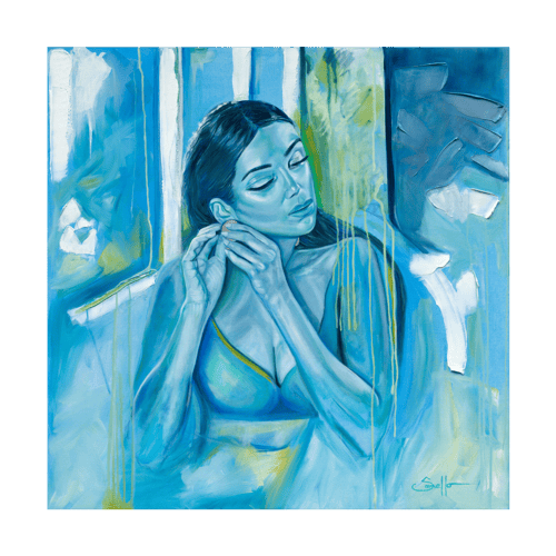 Quiet Preparation Fine Art Print with white embossed border No Frame 19792 SharonComello.Art