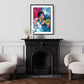 Vivid Reflections Fine Art Print With White Embossed Border Black frame 19707 Sharon Comello Art