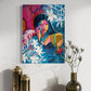 Vivid Reflections Original Mixed Media Acrylic on Mounted Canvas 19707 Sharon Comello Art