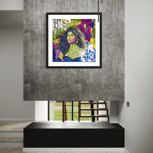 Whispers in the Wind Large Fine Art Print White frame 19708 Sharon Comello Art